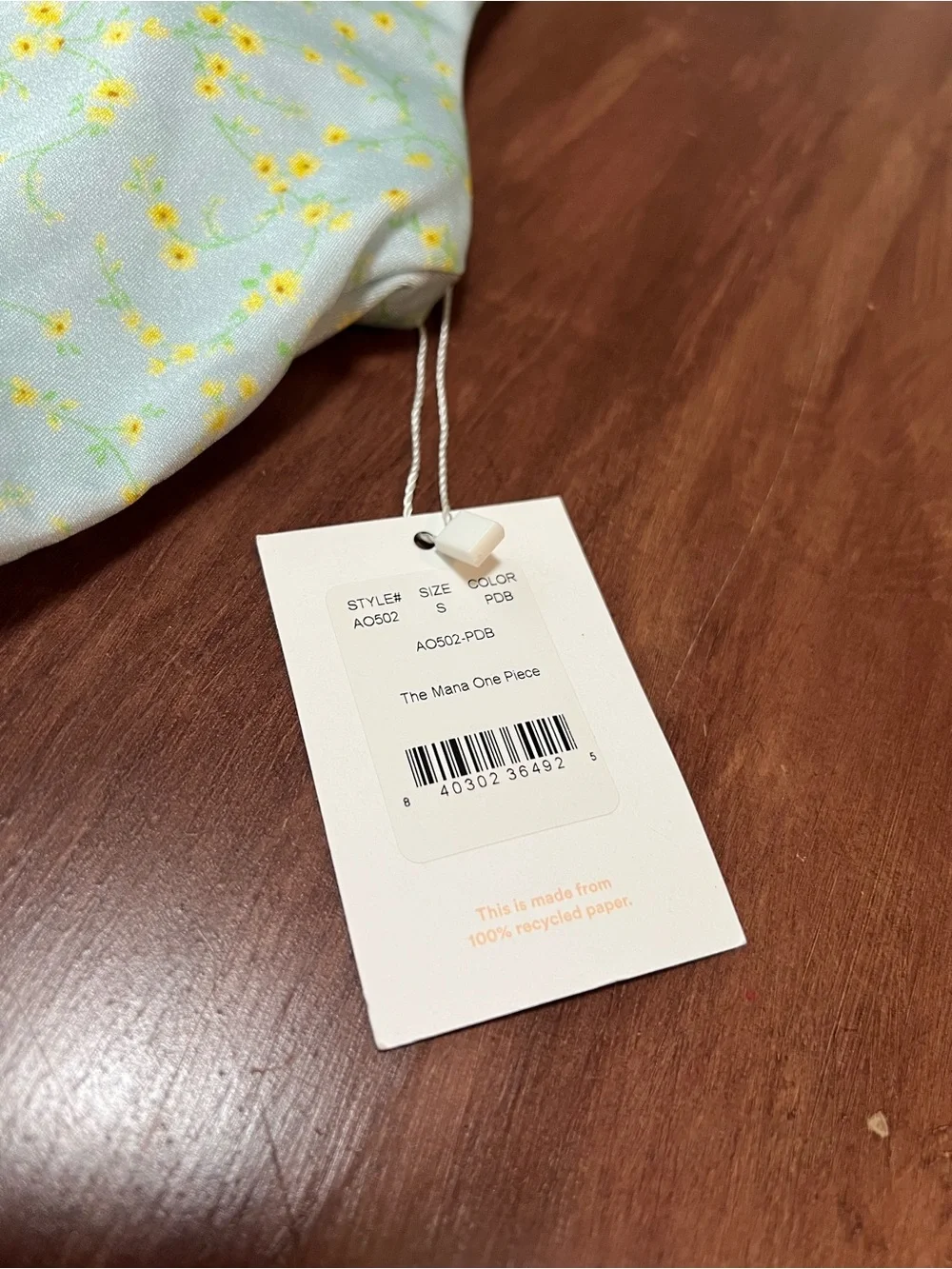 NWT Andie Mana One Piece Floral Print Size S